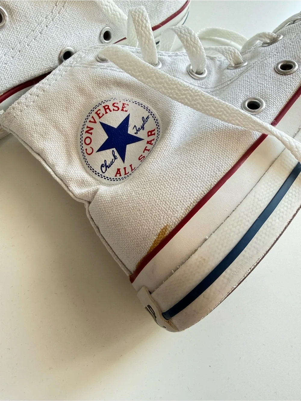 Converse All Star White Kids Shoes Sneakers High Tops Size 1.5 Youth